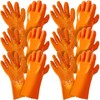 Jecery 6 Pairs Plumbing Snake Gloves Sewer Gloves Abrasion Resistant