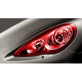 VViViD® Red Gloss Vinyl Headlight Foglight Transparent Air Tint Wrap Self-Adhesive (17.9 Inch x 60 Inch Large roll)