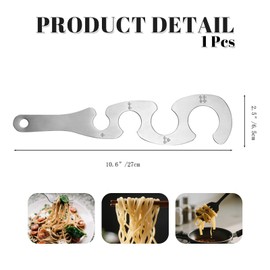 Pasta Measurer Tool S-Shaped Spaghetti Ruler Stainless Steel Spaghetti Measurer Pasta Portion Control Measure for Convenient Durable Kitchen Cooking Gadgets
