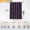 BTTN Purple Shower Curtain - Linen Textured Heavy Duty Waterproof