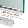 25" Shower Door Drip Rail with Sweep for Chrome Framed