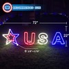 Russell Decor USA Patriotic Yard Sign Liights Star with 4-Level