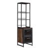 Sauder Briarbrook Tall Narrow Bookcase, Barrel Oak Finish