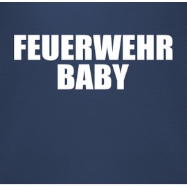 Shirtracer - Bib - Fire Brigade Baby - White, 1 Navy Blue