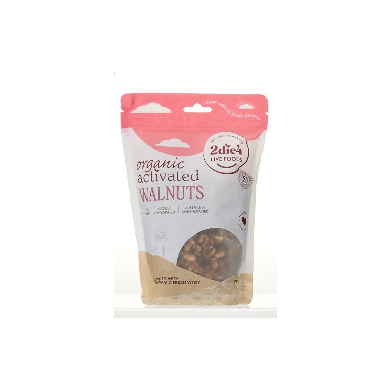 2Die4 Live Foods Activated Organic Walnuts 275g