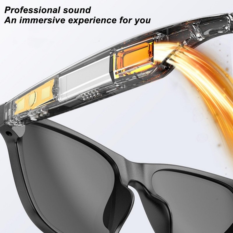 [Vbestlife] Smart Glasses, Bluetooth Touch Control Smart Audio Sunglasses with