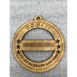 Undisclosed Navy Officer Rank Insignia  CHIEF WARRANT OFFICER CWO5 wooden ornament