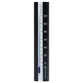 Analog Wall Thermometer with Fahrenheit Scale 7.12 inch tall (Black Finish)