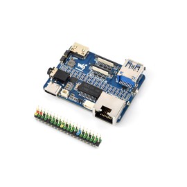 Nano Base Board for Raspberry Pi Compute Module 5 Lite/eMMC Series Board, Same Size as CM5, with CM5 Socket/40PIN GPIO Header/RJ45 Gigabit Eth/16PIN PCIe/HDMI/USB 3.2/Audio/MIPI Interface etc.