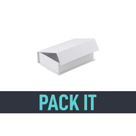 Paquete de Cajas Estilo Tarjetero Magnéticas | Color: Blanco (Paquete con 6 Piezas)