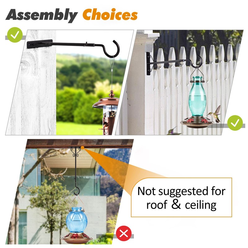 BOLITE 18023 Bird Feeder Hanger(16 to 24 Inch), Adjustable Hanging