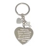 Moda Mavilla Keyring Steel Prayer Angel of God Silver /