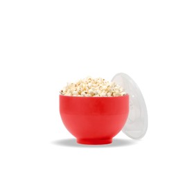 W&P Microwave Silicone Popper Maker | Red | Collapsible Bowl w/Built in Measuring, BPA, Eco-Friendly, Waste Free, 9.3 Cups of Popped Popcorn