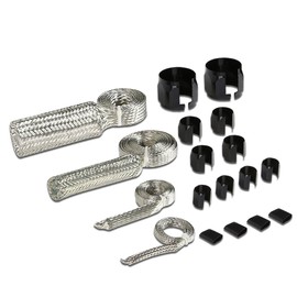 DNA Motoring BH-BK - Kit de manguera de ajuste universal de acero trenzado