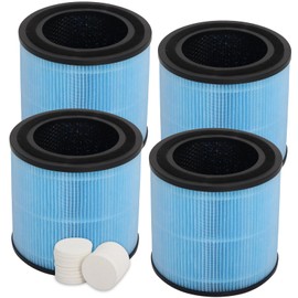 4 Pack AP0601 Replacement Filters Compatible with AIRTOK AP0601 Air Purifier, Part # AP0601-RF, 4-in-1 H13 True HEPA Filters, High-Efficiency Activated Carbon Filter With 20* Aroma Pads