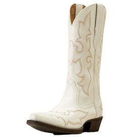 ARIAT Women's Jennings StretchFit Western Boot - Distressed Ivory, 8.5 Medium