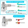 Feed Water Adapter Water Line Splitter,Brass Water Supply Valve,Faucet Valves,Feed