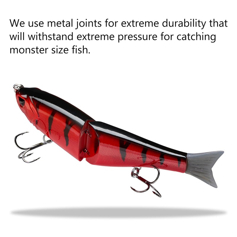 BASSDASH SwimShad Glide Baits Jointed Swimbait Bass Pike Salmon Trout