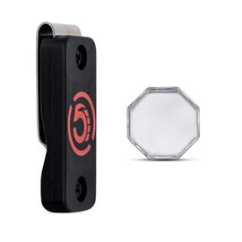 Cru5h Billiards Magnetic Chalk Holder Belt Clip - Rare Earth Neodymium Magnet Belt Clip with Metal Chalk Holder - Fits All Magnetic Chalk Holders (Large Octagon Holder)
