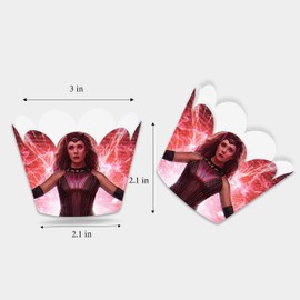 Wnda Maxmof Cupcake Wrappers – Scrlet With Birthday Party Decorations for Fans, Perfect for Superhero-Themed Celebrations