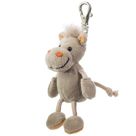 Hippo Lola Plush Keyring - Grey