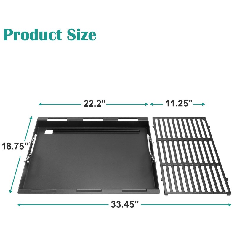 Cooking Griddle Inserts and Grate for Weber Genesis II 400