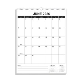 2026-2027 Wall Calendar - Runs from July 2026 until December 2027, Hanging Wall Calendar 2026-2027 for Easy Organizing, Vertical Calendar, 8.5" x 11", Black