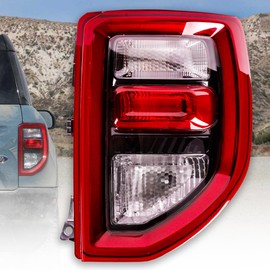 Right Driver Side Tail Light Assembly Compatible for Ford Bronco Sport 2021 2022 2023 2024 2025 LED/Halogen Rear Brake Lamp, Replaces#M1PZ-13404-A