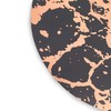 Dainty Home Black Rose Gold Marble Round Cork Placemats -