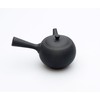 Azmaya Tokoname Teapot - Black Unglazed Ceramic 225ml Round Kyusu