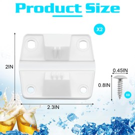Coleman Cooler Hinges Replacement with Screws, Durable ABS Plastic Hinges & Stainless Steel Screws, Fits Coleman, Rubbermaid Ice Chest Cooler Parts, Camping Cooler Accessories, 2 Pack