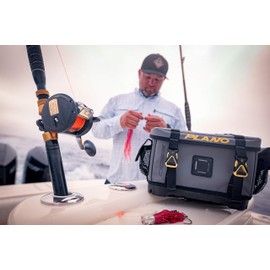 Plano Z-Series 3600 Tackle Bag, Medium, Gray 500D PVC Fabric, Includes 2 3600 StowAway Storage Utility Boxes, Waterproof and Non-Slip Base Soft Tackle Box