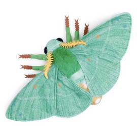 FRANKIEZHOU Realistic Emerald Moth Plush Animal - Green 25 Inch,Butterfly Moth Plush Toy, Beautiful Moth Stuffed Toy, Girls Toy,Moth Toy for Kids, Home Decor, Cuddle Toy