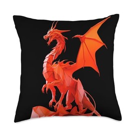 Origami Master Folding Paper Craft Origami Dragon Japanese Art Paper Folding Artist Throw Pillow, 18x18, Multicolor