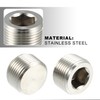 MACHSWON 2 Pcs 3/4" NPT Stainless Steel Internal Hex Countersunk
