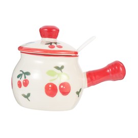 BIUDECO Portable Ceramic Salt Jar with Lid Versatile Condiment Container for Kitchen Dining and Picnics Stylish and Seasoning Jar Easy to Clean for Sugar and Spices