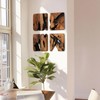 WELLAND 4 Pieces of Handmade Wall Sculptures, Rustic Abstract Wall