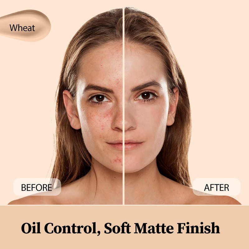 FV Matte Foundation Liquid, Long-Lasting High Coverage, Oil Control &