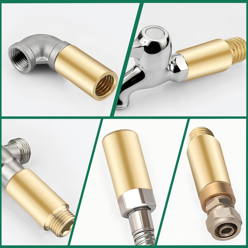 Tap Extension 1/2 Inch 50 mm Pack of 2 Brass