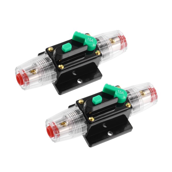 Motoforti Universal DC 12V- 48V 15Amp Car Circuit Breaker, with