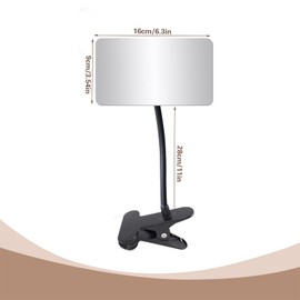 Clip On Security Mirror, Convex Cubicle Mirror for Personal Safety, Open Office Environment Cabinet Computer Security Desk Rear View Monitors or Anywhere (6.3" x 3.5", Rectangle)
