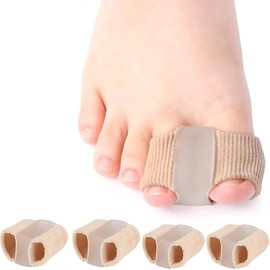 CPENG 4 Stück Zehenspreizer, Bequem Hallux Valgus Korrektur für Frauen Männer, Weich Zehentrenner Silikon, Hautfreundlich Hallux Valgus Bandage, 2 Verschiedene Größen von Zehenspreizer(L)
