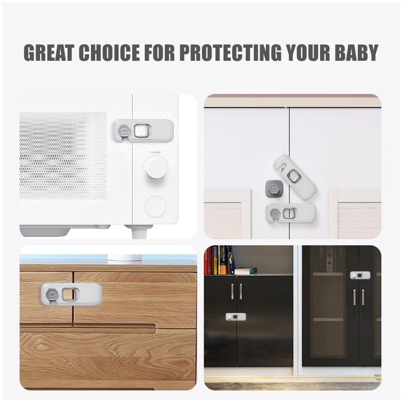5 Pack Child Proof Refrigerator Lock, QYESWHSR Fridge Locks for