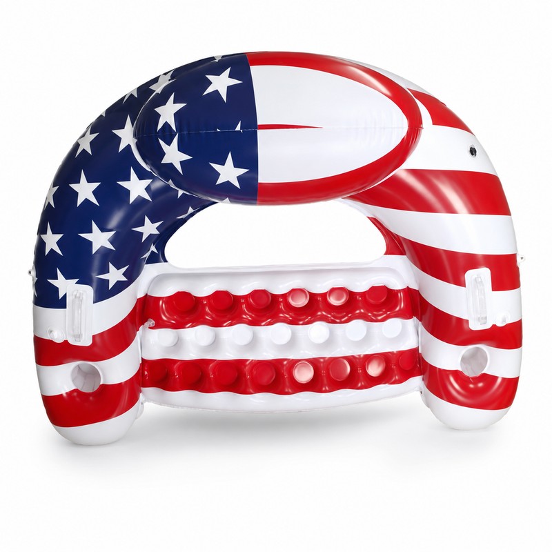 Inflatable Pool Float Chair with Detachable Sunshade – U-Shaped PVC