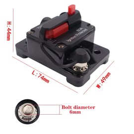 70 Amp Circuit Breaker,12V- 48V DC Circuit Breaker with Manual Reset Fuse for Trolling Motor Rv Marine Boat Vehicles System Protection Waterproof
