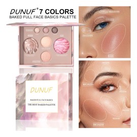 Paleta De Sombras De Ojos Con Contorno De 7 Colores Dunuf.