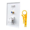 BOPLAT 90 Degree CAT6 Ethernet Coax Wall Plate Punch Down