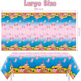 Haooryx Axolotl Plastic Party Tablecovers - 3-Pack Blue Cartoon Axolotl Table Cover Decorations Disposable Waterproof Rectangle Plastic Tablecloths Rectangle Kids Birthday Baby Shower Camping Events