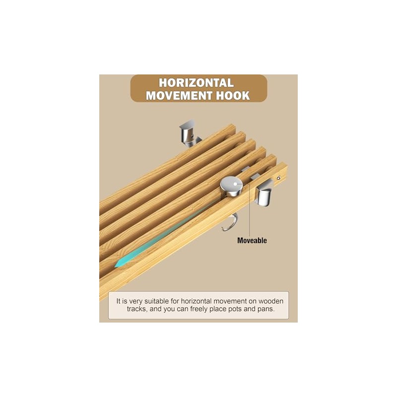 Cooks Standard Fixed Pot Rack Solid Cast Pan Hooks, Set