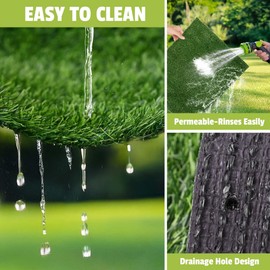 Naturei Grass Pad for Dogs, 72" x 48" Artificial Turf for Pets Potty Training, Fake Grass Mat with Drainage Holes, Easy to Clean, Large Turf Rug Outdoor Indoor Use